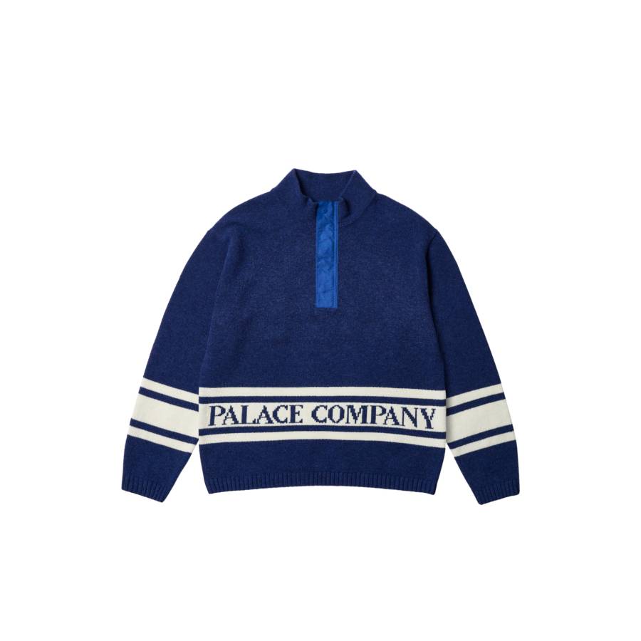 Palace C.p. Company Lambswool Sweater Blue