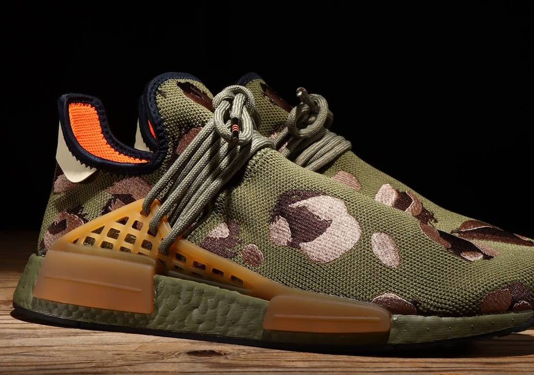Pharrell x adidas NMD Hu Animal Print “Olive”