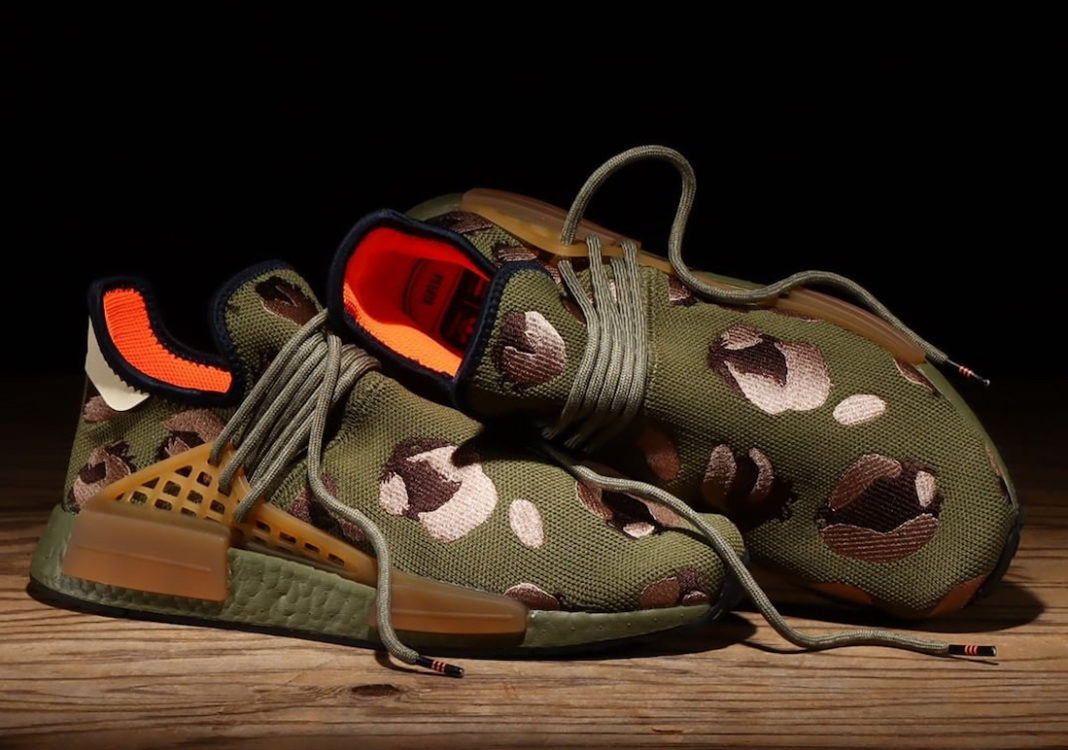 Pharrell x adidas NMD Hu Animal Print “Olive”