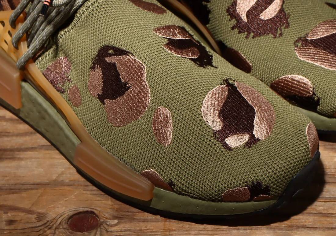 Pharrell x adidas NMD Hu Animal Print “Olive”