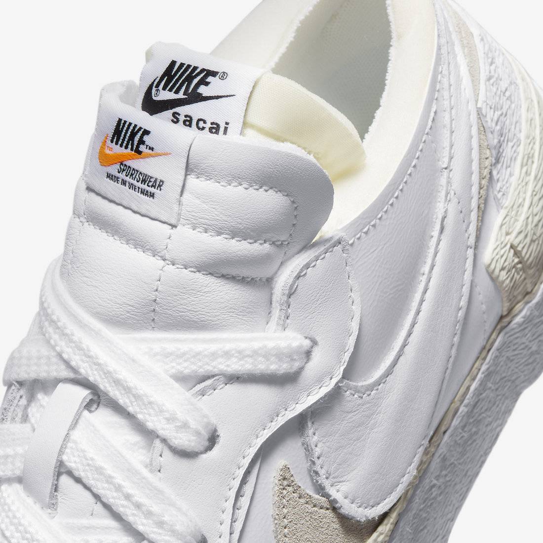 Sacai x Nike Blazer Low “White Patent”