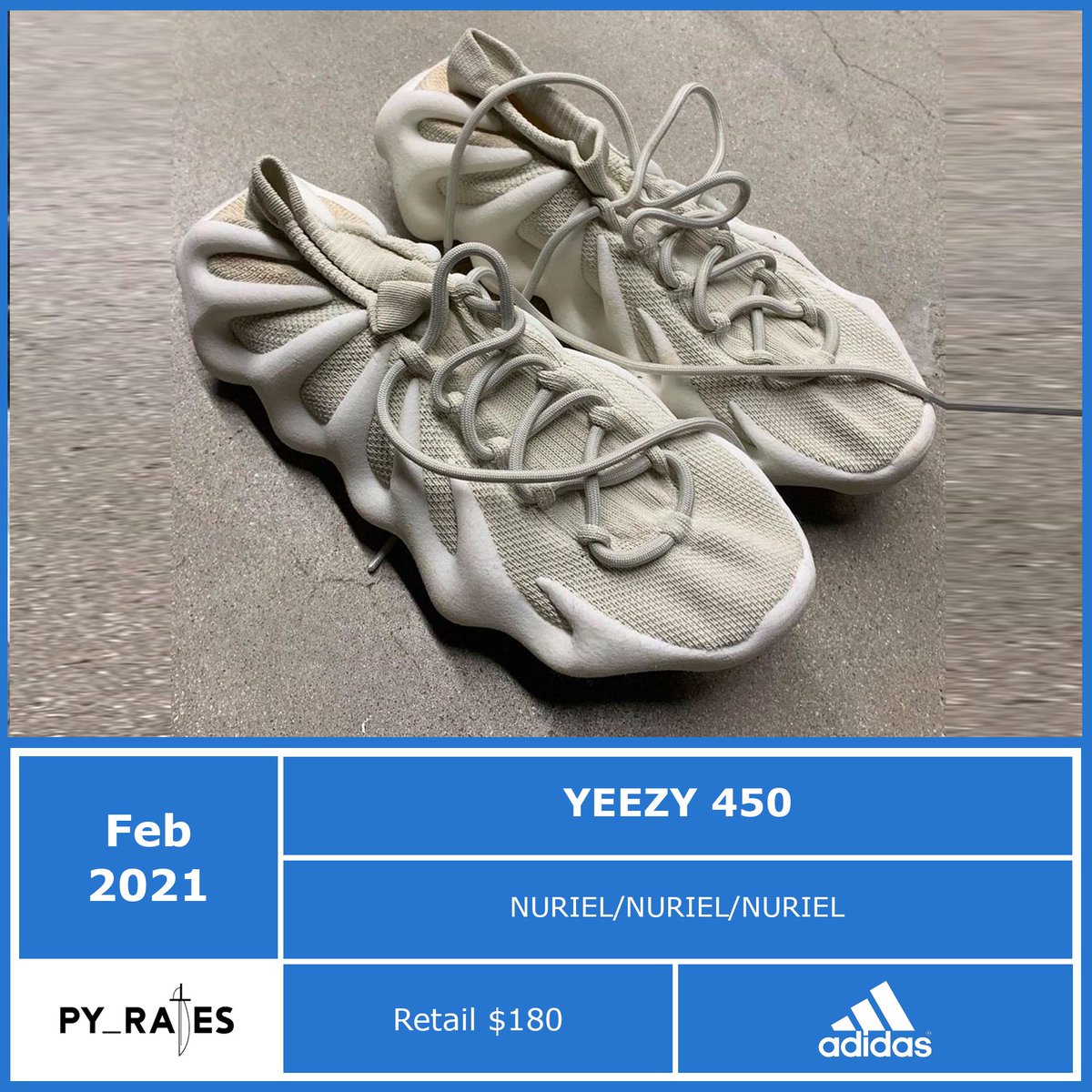 adidas Yeezy 450 “Cloud White”