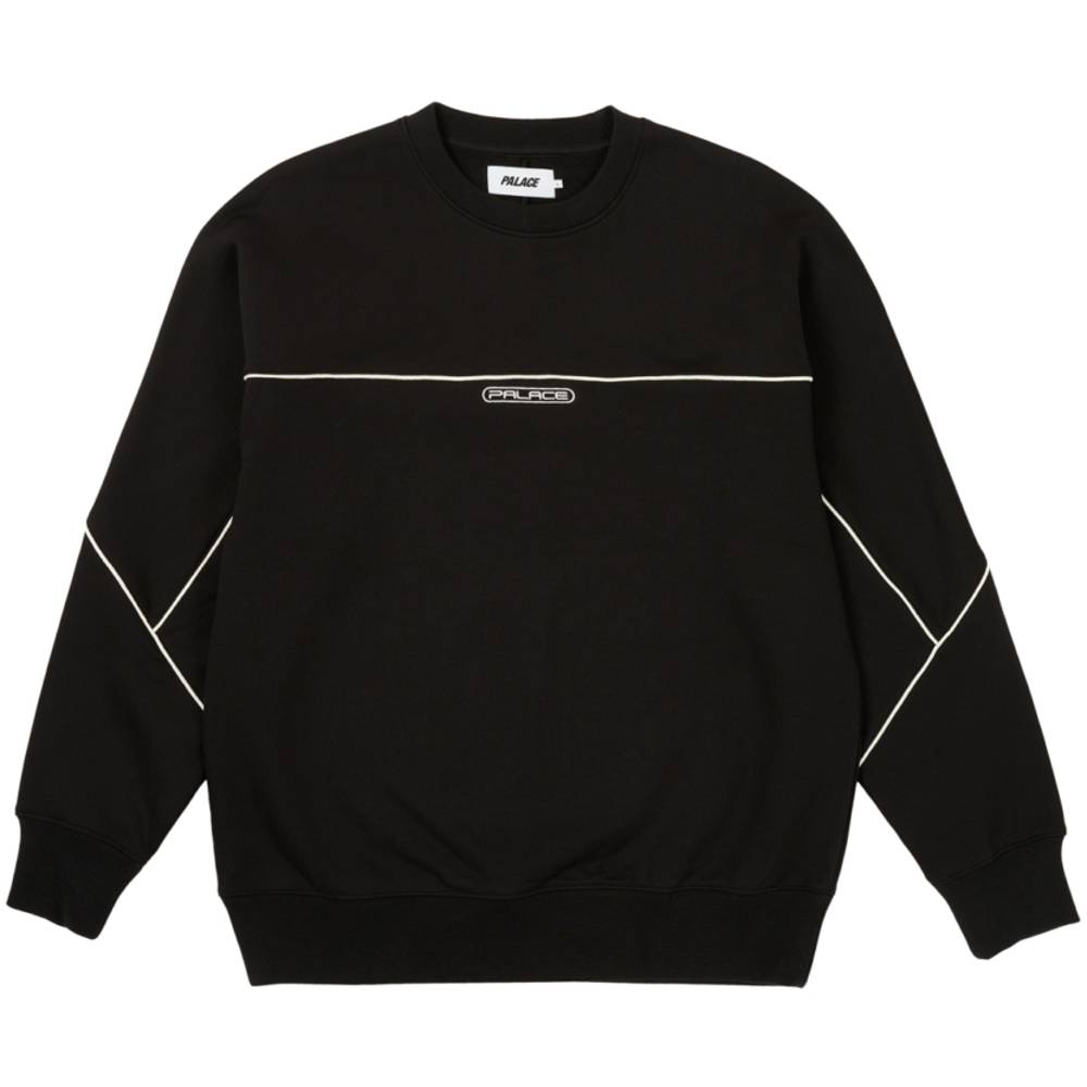 Piped Crew Black