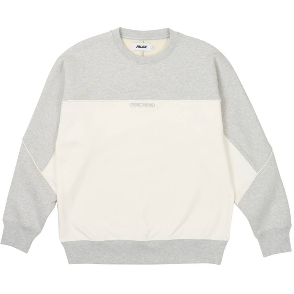 Piped Crew Grey Marl