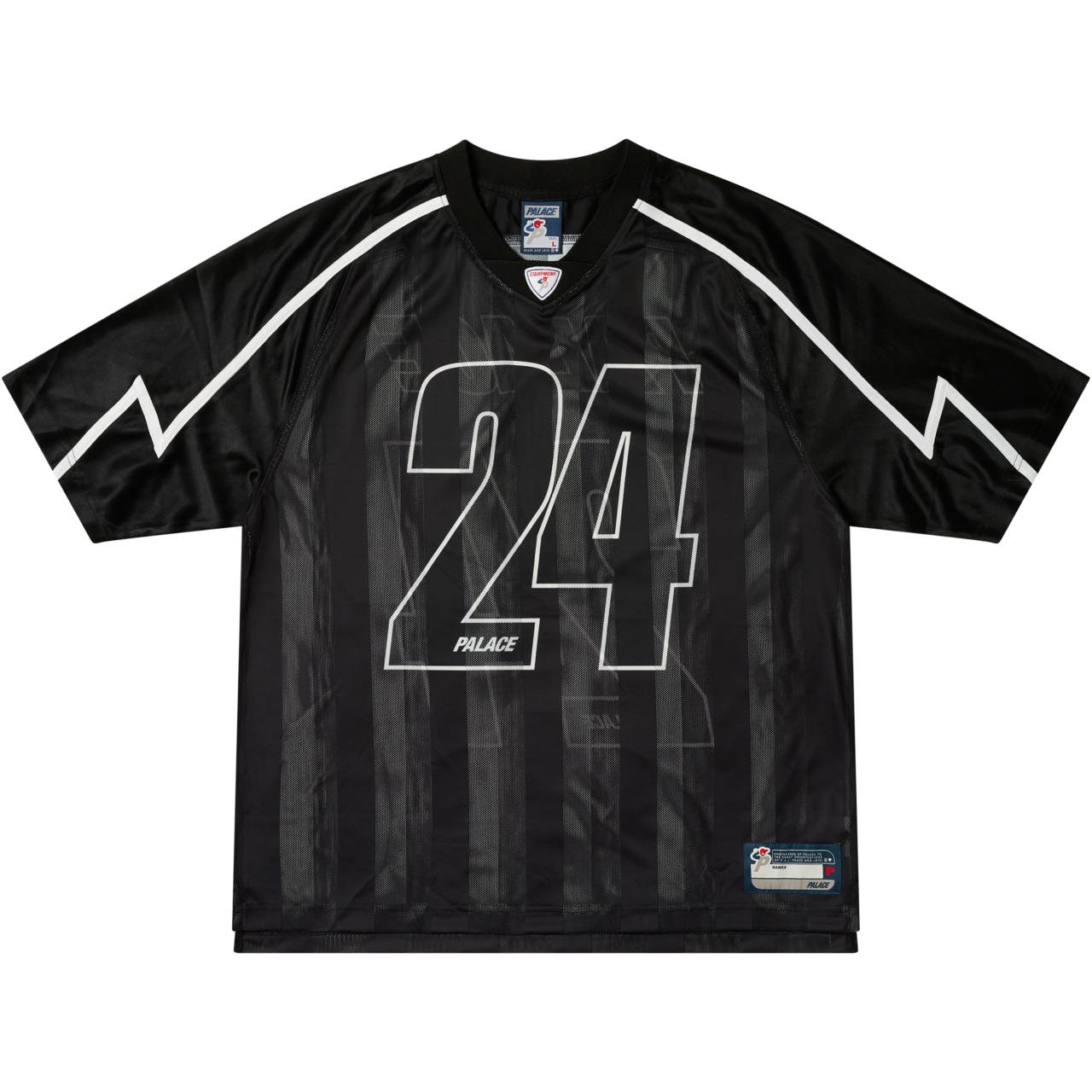 Meshy Stripe Jersey Black