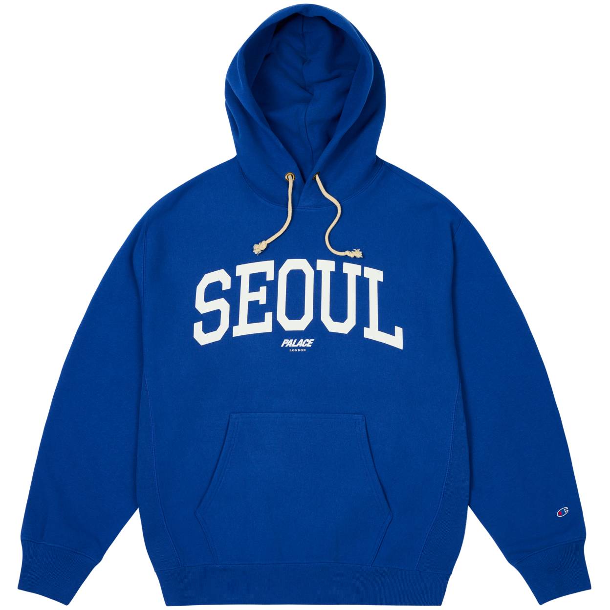 Palace Champion Shop Hood Seoul Blue