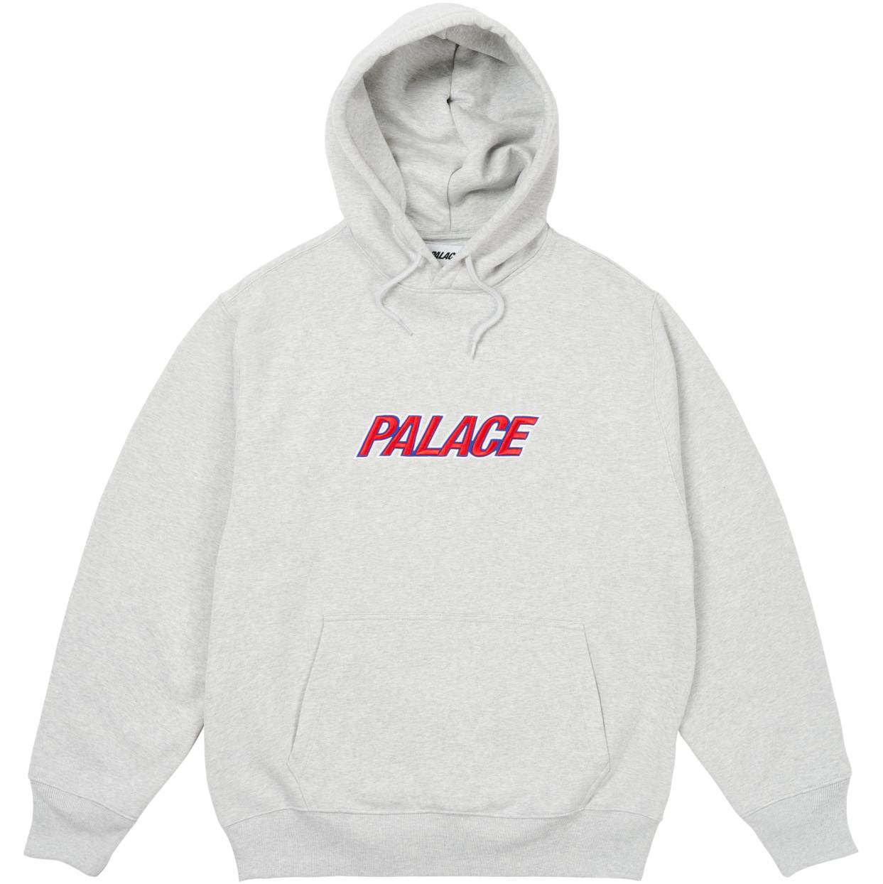 Palace Font Hood Grey Marl