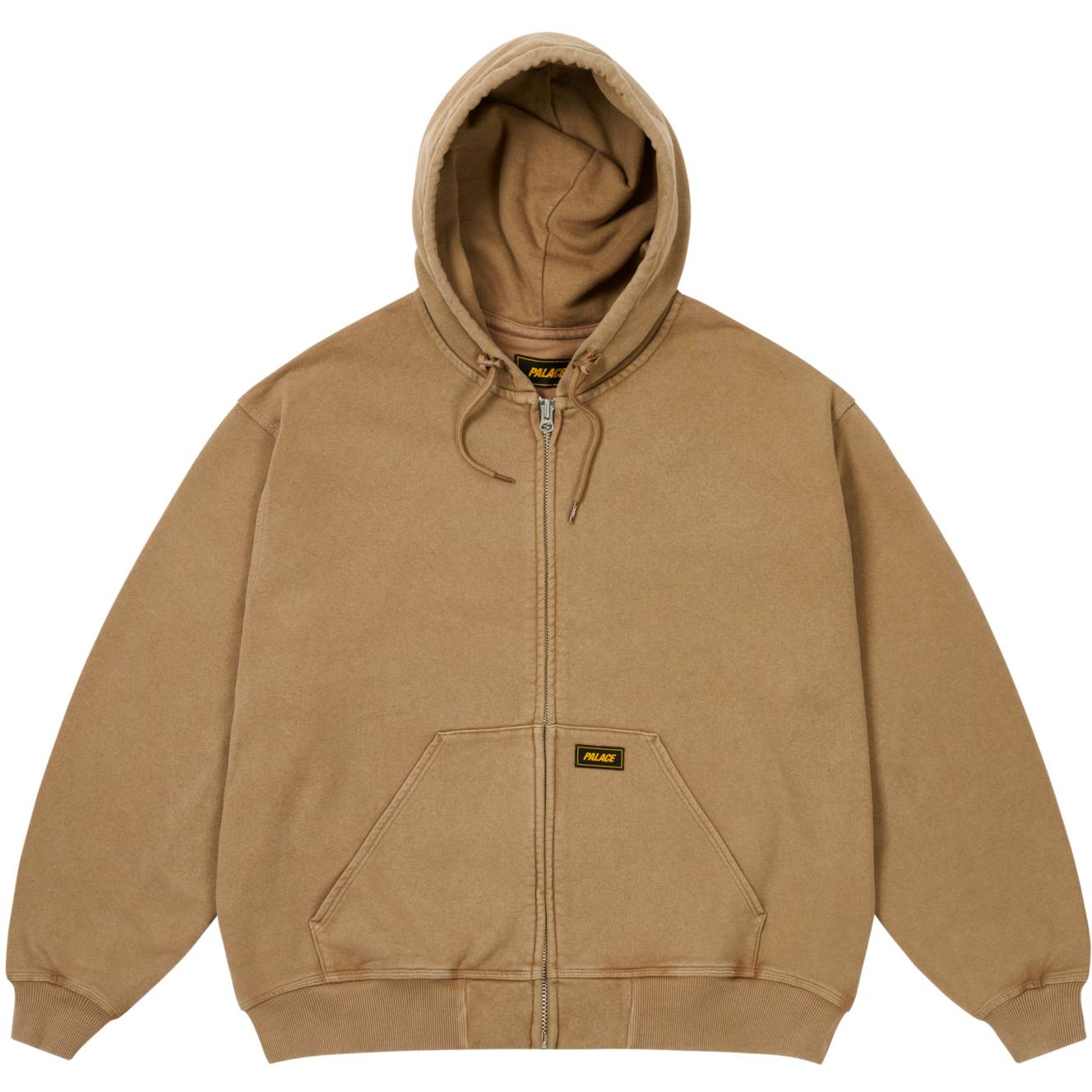 Triple Stitch Zip Hood Pigment Brown