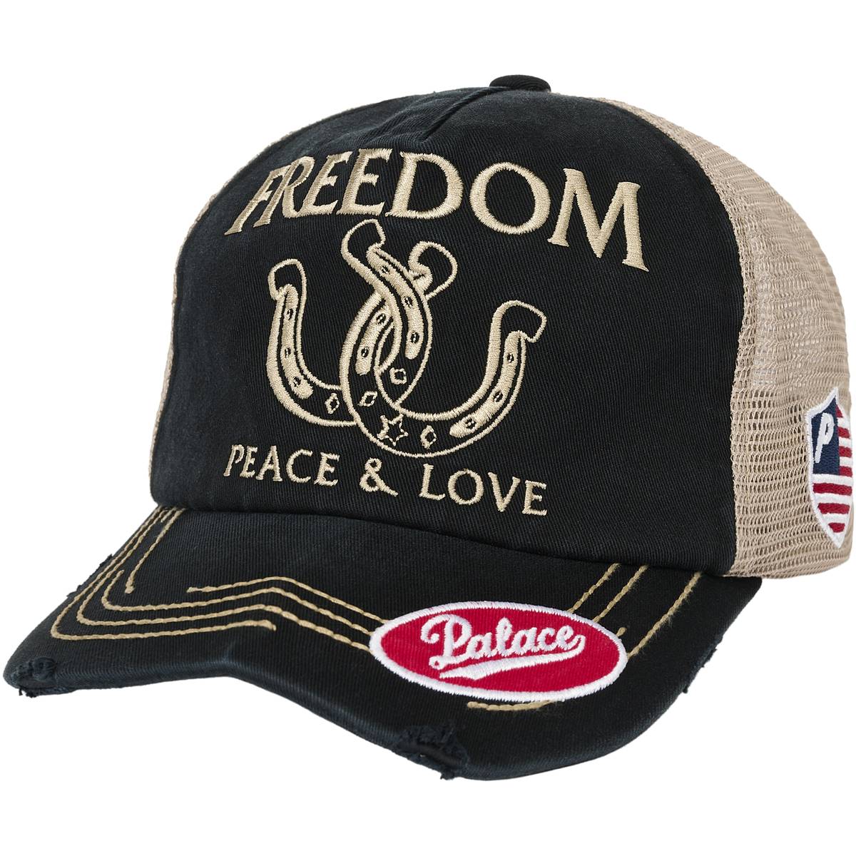 Freedom Distressed Trucker Black