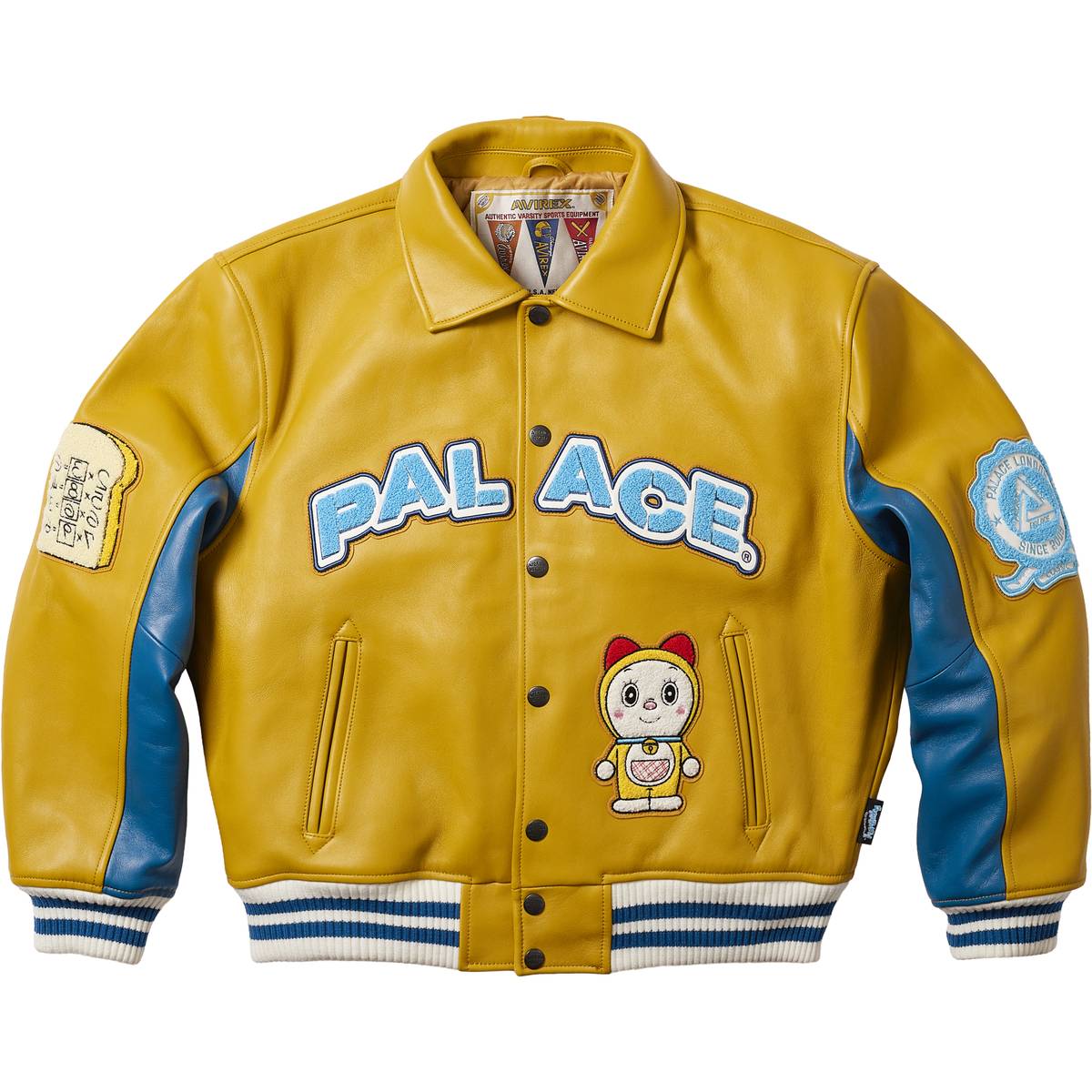Palace Doraemon Avirex Jacket Yellow