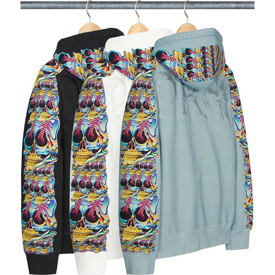 Skulls Zip Up Hooded Sweatshirt