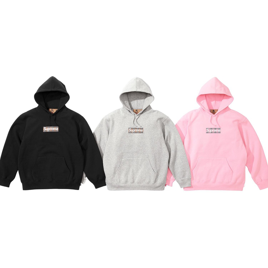 Supreme®/burberry® Box Logo Hooded Sweatshirt