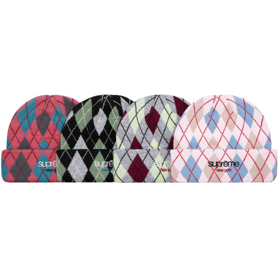 Argyle Cashmere Beanie