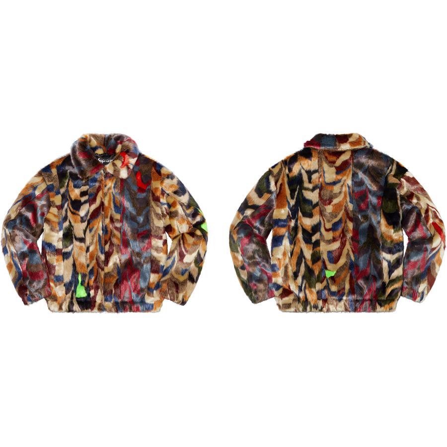 Multicolor Faux Fur Bomber Jacket