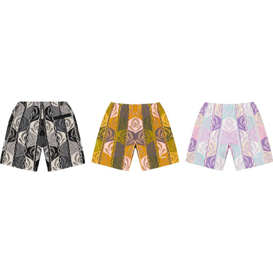 Abstract Textured Knit Short