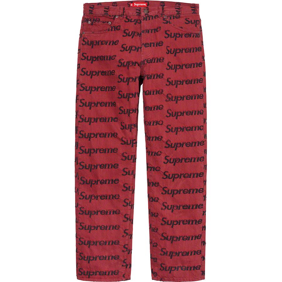 Supreme Frayed Logos Regular Jean