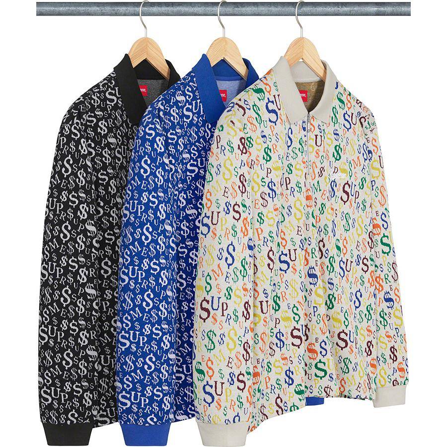 Currency Jacquard Zip L/s Polo