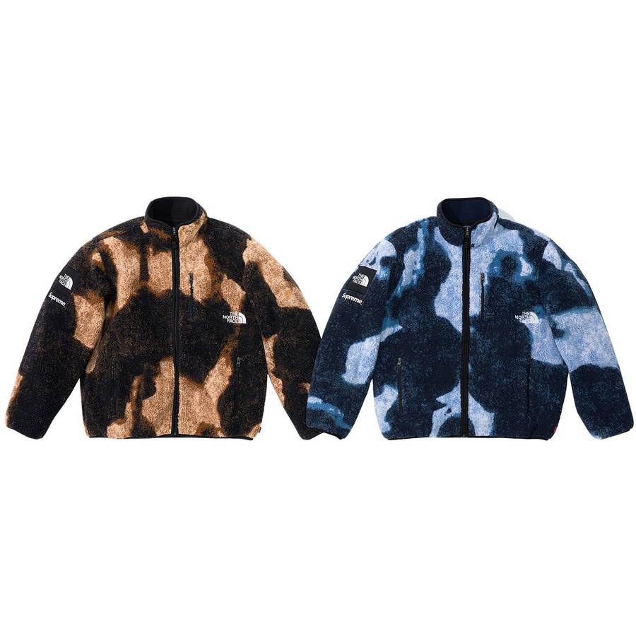 Supreme®/the North Face® Bleached Denim Print Fleece Jacket