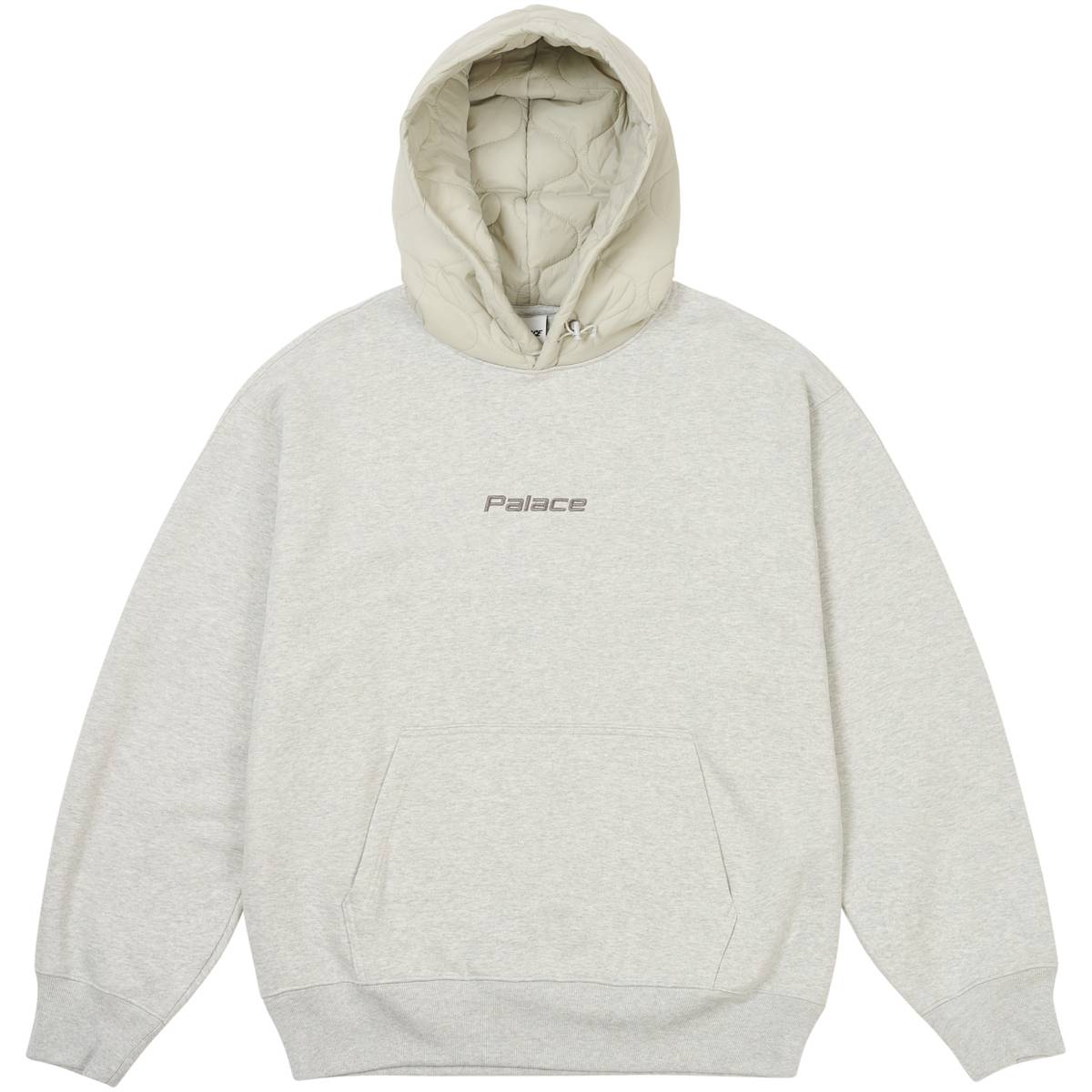 Baffled Font Hood Grey Marl