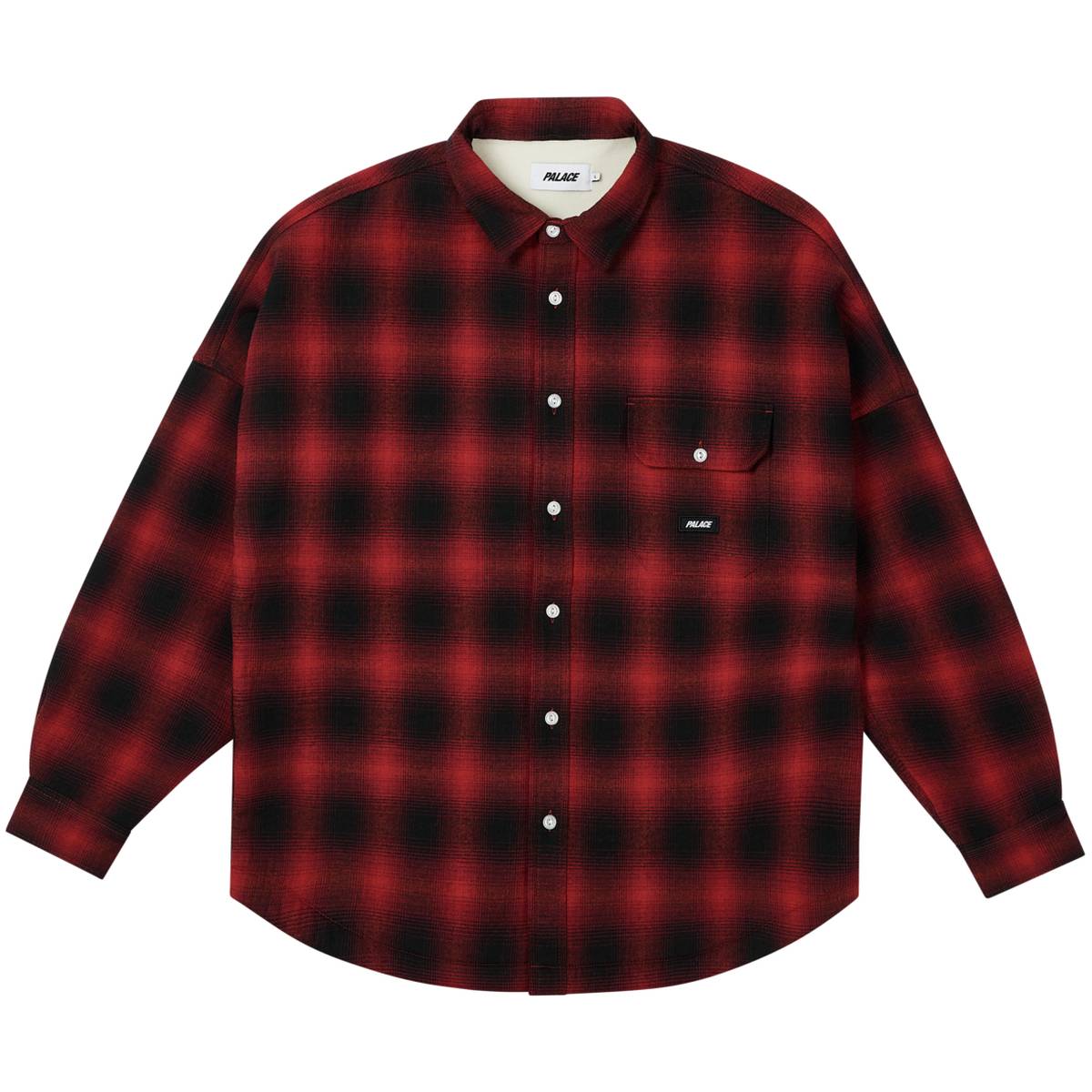 Ombre Flannel Shirt Red