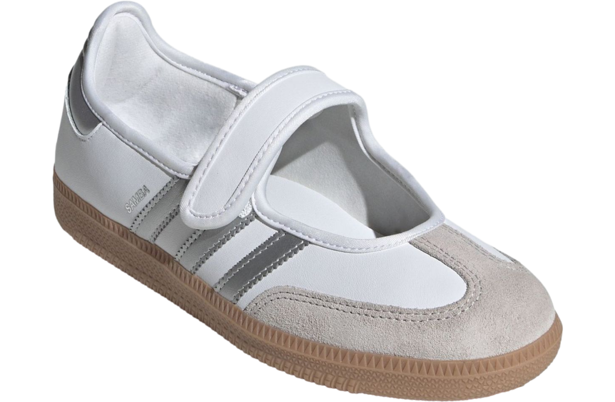 Adidas Samba Jane White / Silver Metallic