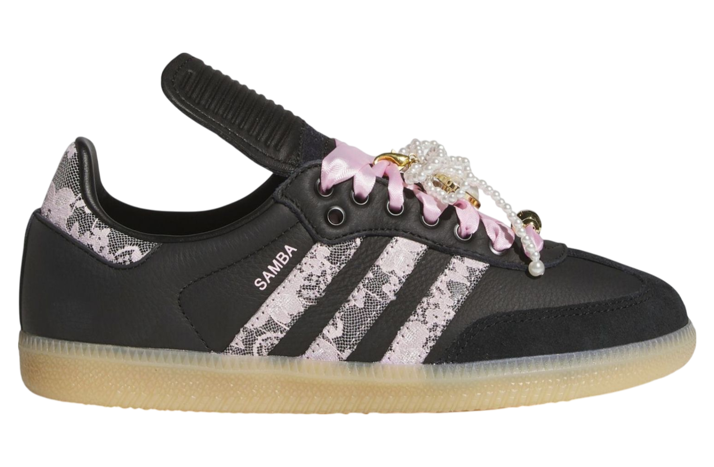 Adidas Samba LT Lace & Pearls Core Black / Clear Pink