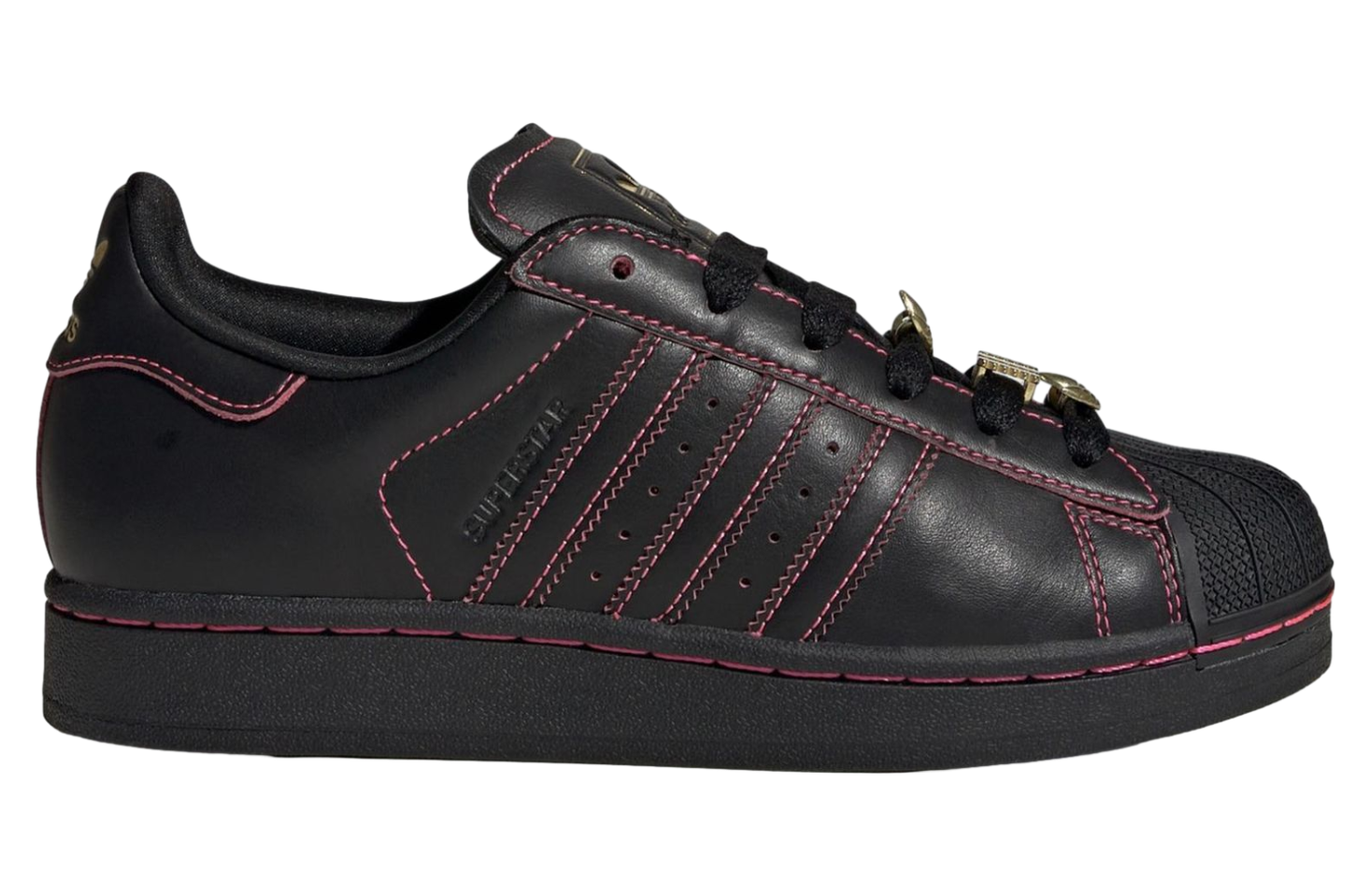 Adidas Superstar Core Black / Gold / Red
