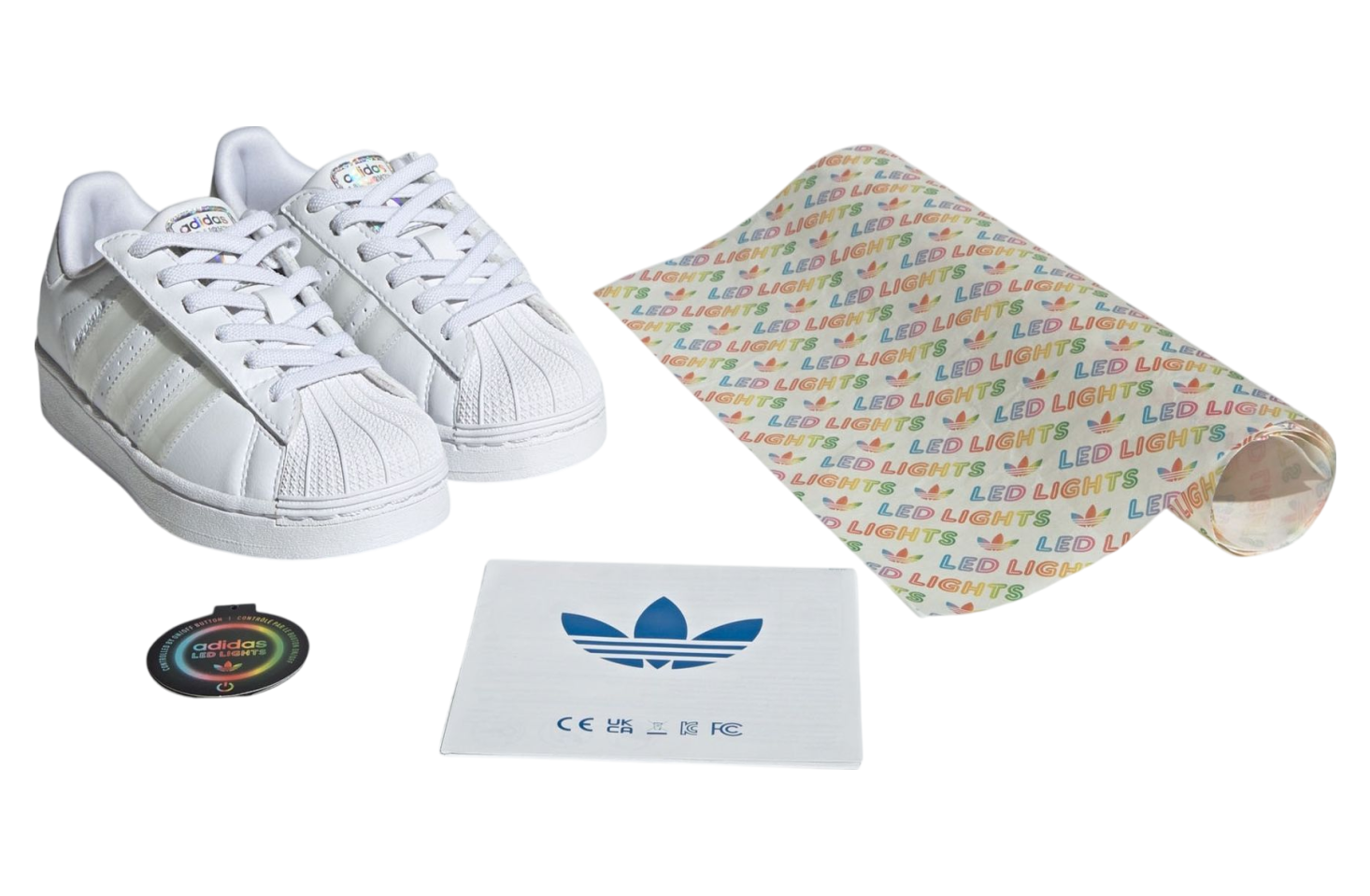 Adidas Superstar GS LED Lights Footwear White