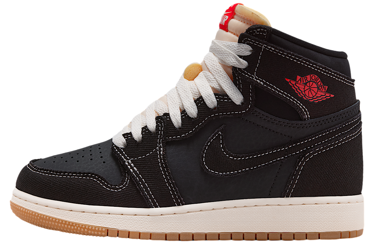 Air Jordan 1 High OG GS Black / Sail / Gum Medium Brown