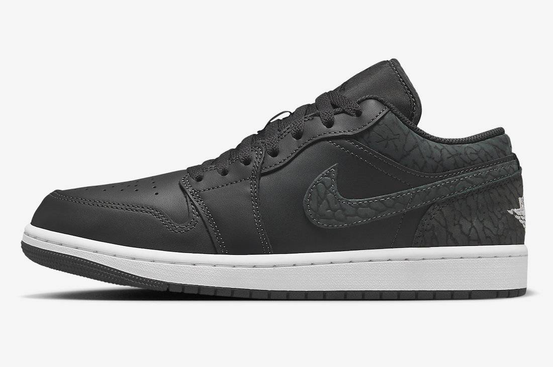 Air Jordan 1 Low Black Elephant