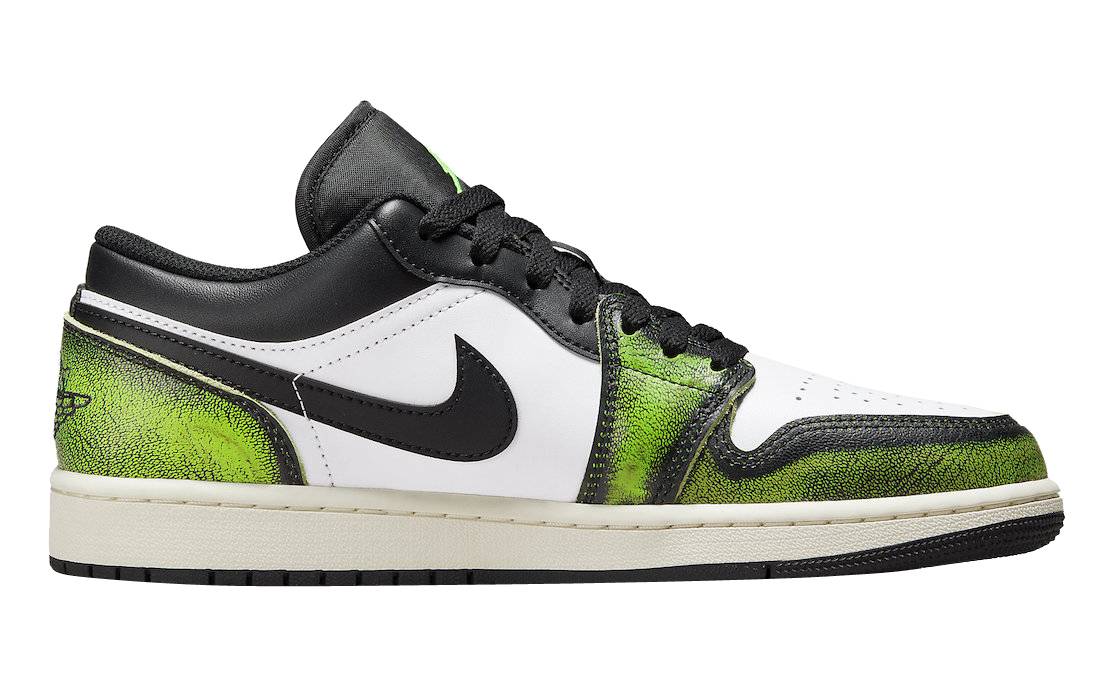 Air Jordan 1 Low Wear-Away Black Green