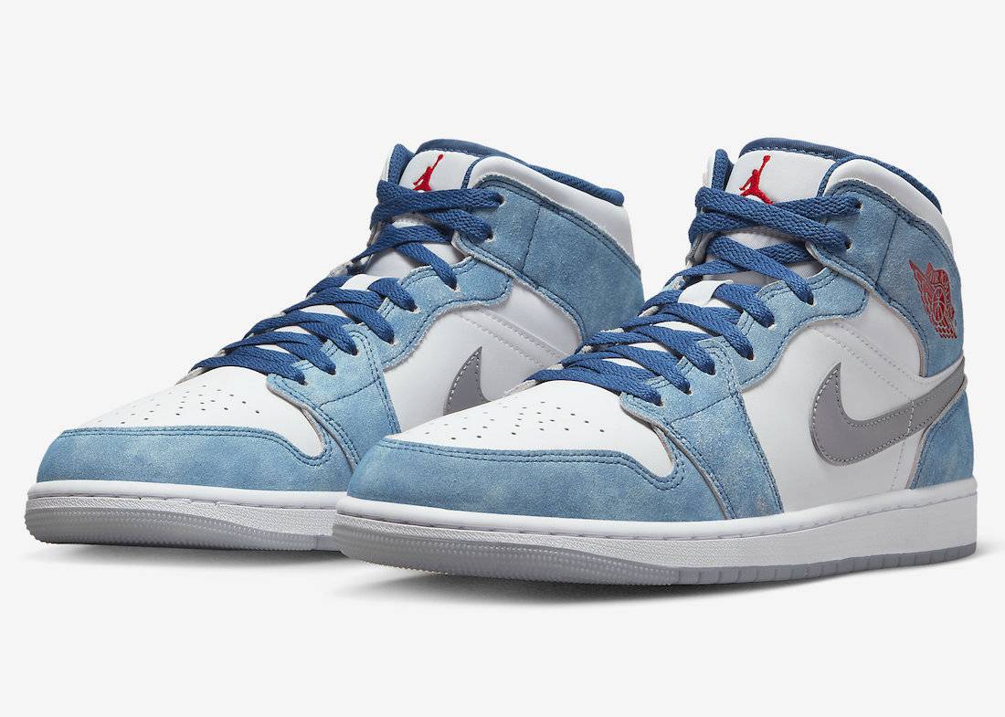 Air Jordan 1 Mid Dusty Blue Suede