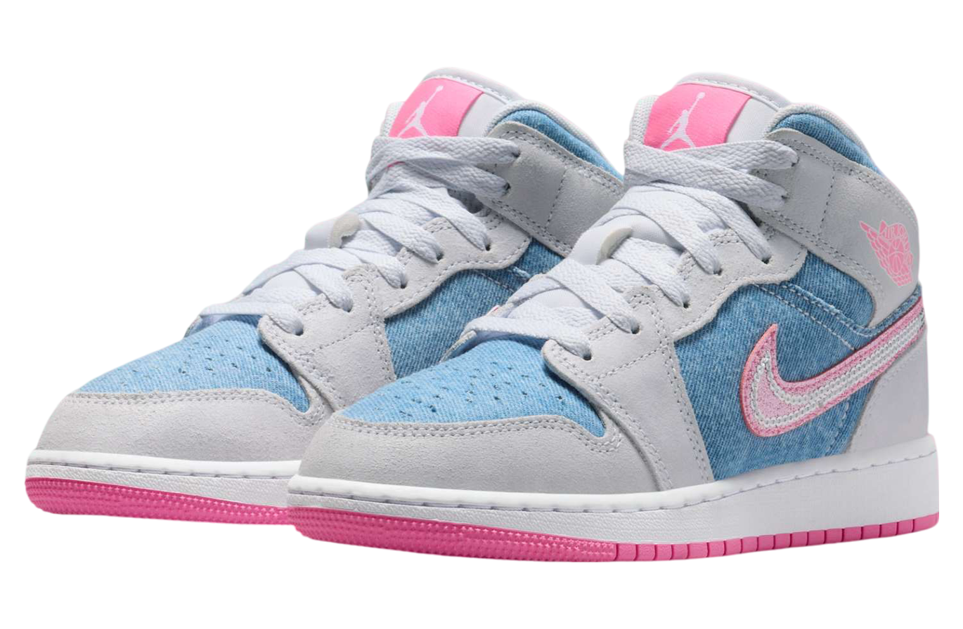Air Jordan 1 Mid GS Cobalt Bliss / White