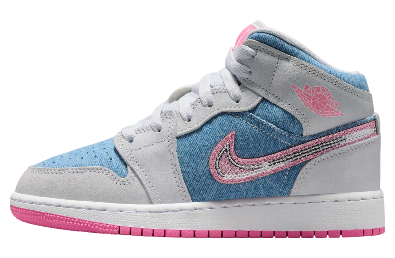 Air Jordan 1 Mid GS Cobalt Bliss / White