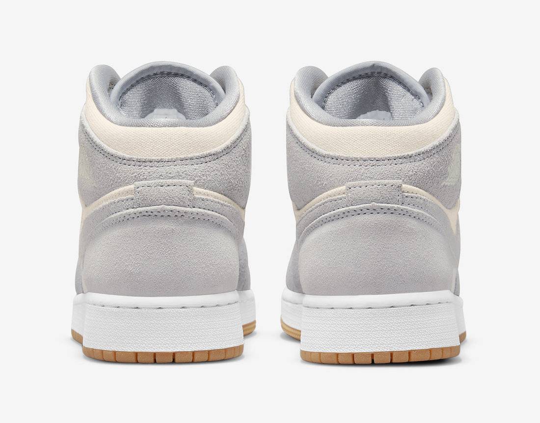 Air Jordan 1 Mid GS Cream Grey