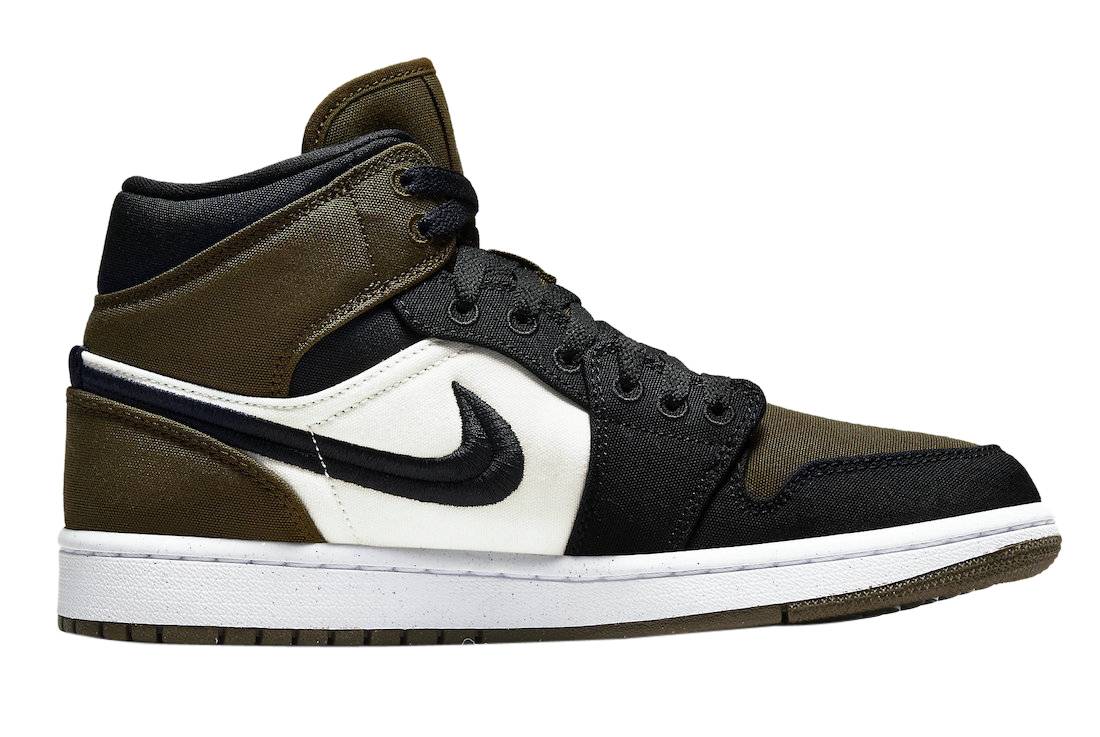 Air Jordan 1 Mid Olive Toe
