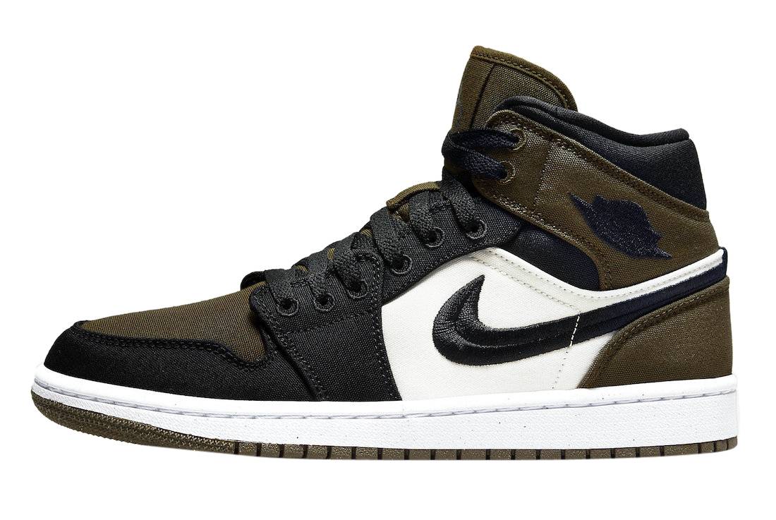 Air Jordan 1 Mid Olive Toe