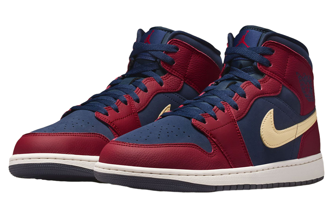 Air Jordan 1 Mid Team Red / Obsidian