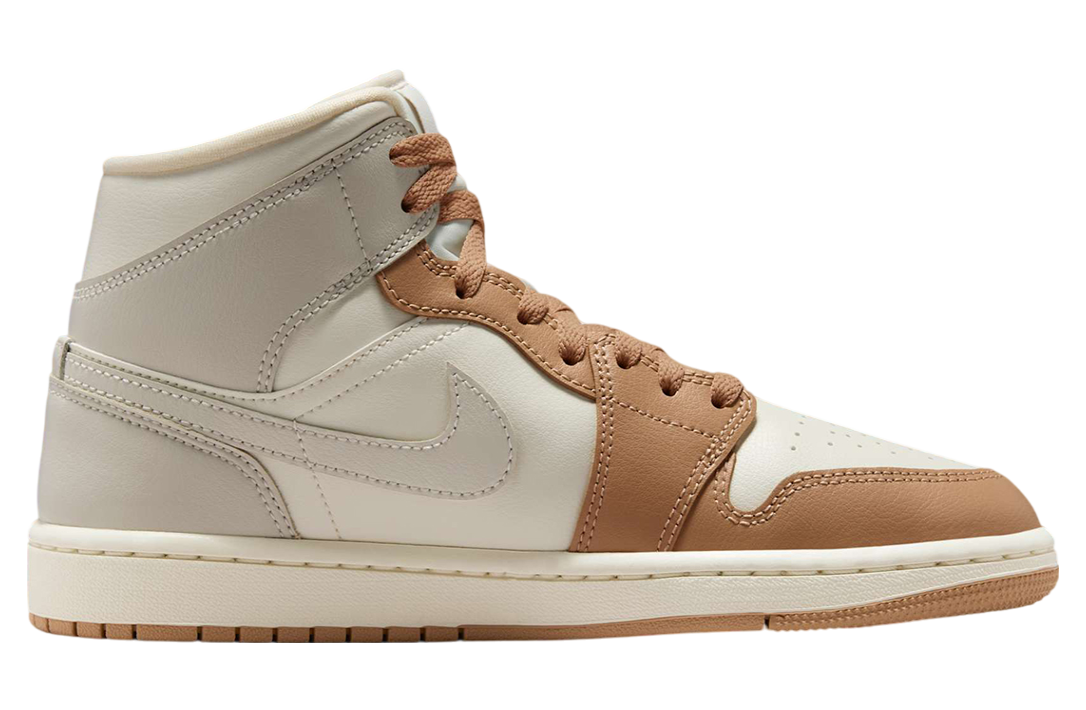 Air Jordan 1 Mid WMNS Tan Toe
