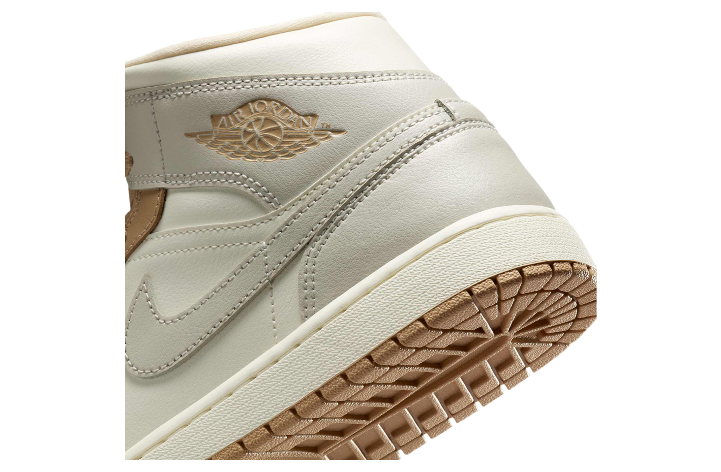Air Jordan 1 Mid WMNS Tan Toe
