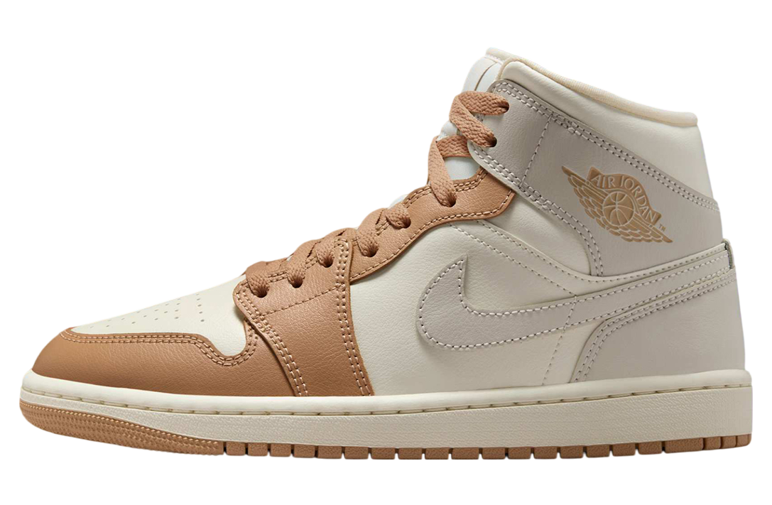 Air Jordan 1 Mid WMNS Tan Toe