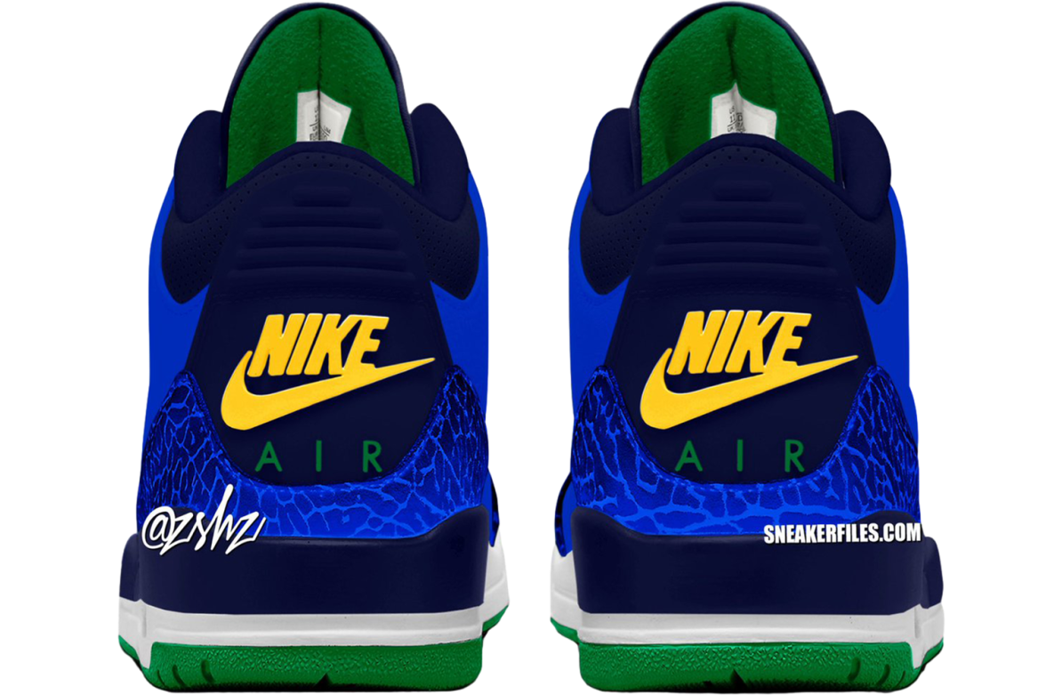 Air Jordan 3 Racer Blue / Lucky Green