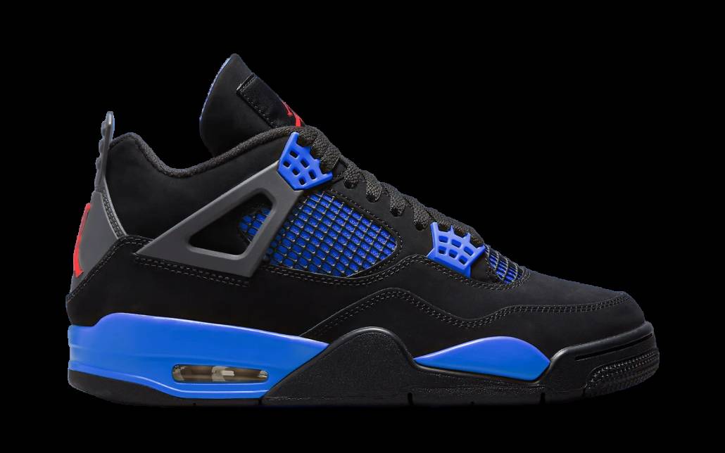 Air Jordan 4 Black / Fire Red / Deep Royal