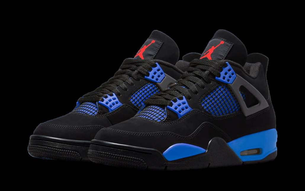 Air Jordan 4 Black / Fire Red / Deep Royal