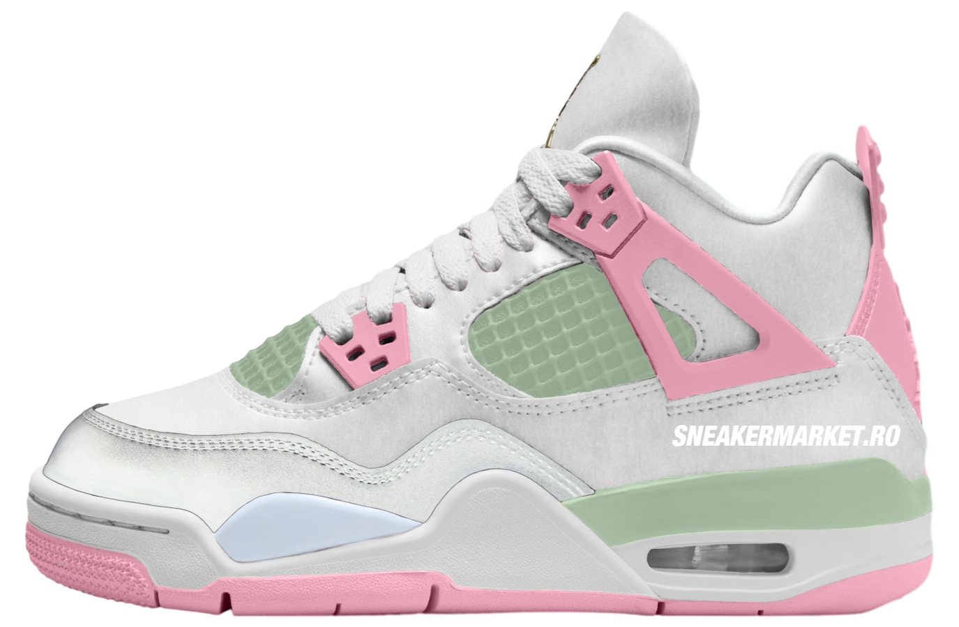 Air Jordan 4 GS White / Medium Soft Pink