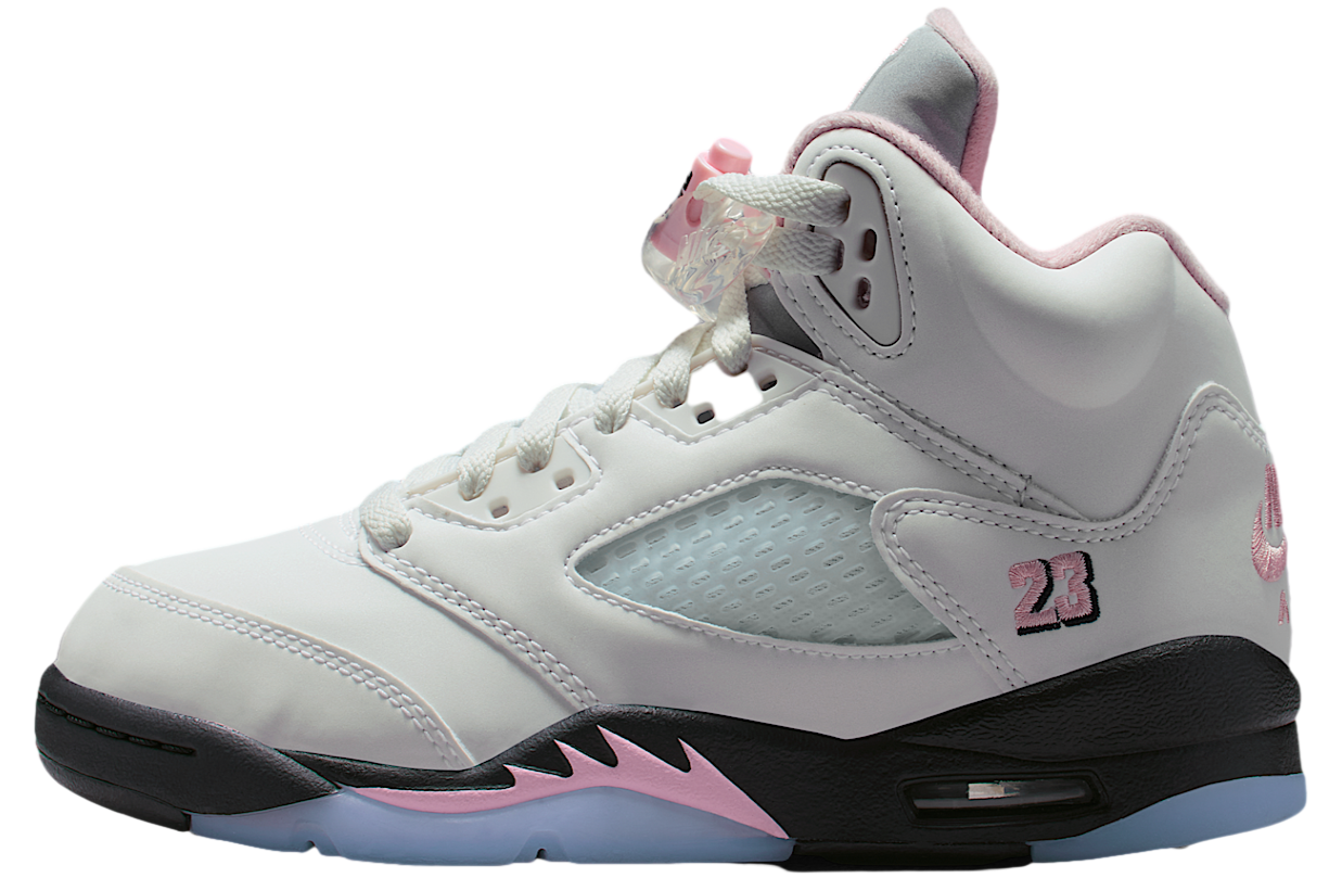 Air Jordan 5 GS White / Black / Medium Soft Pink