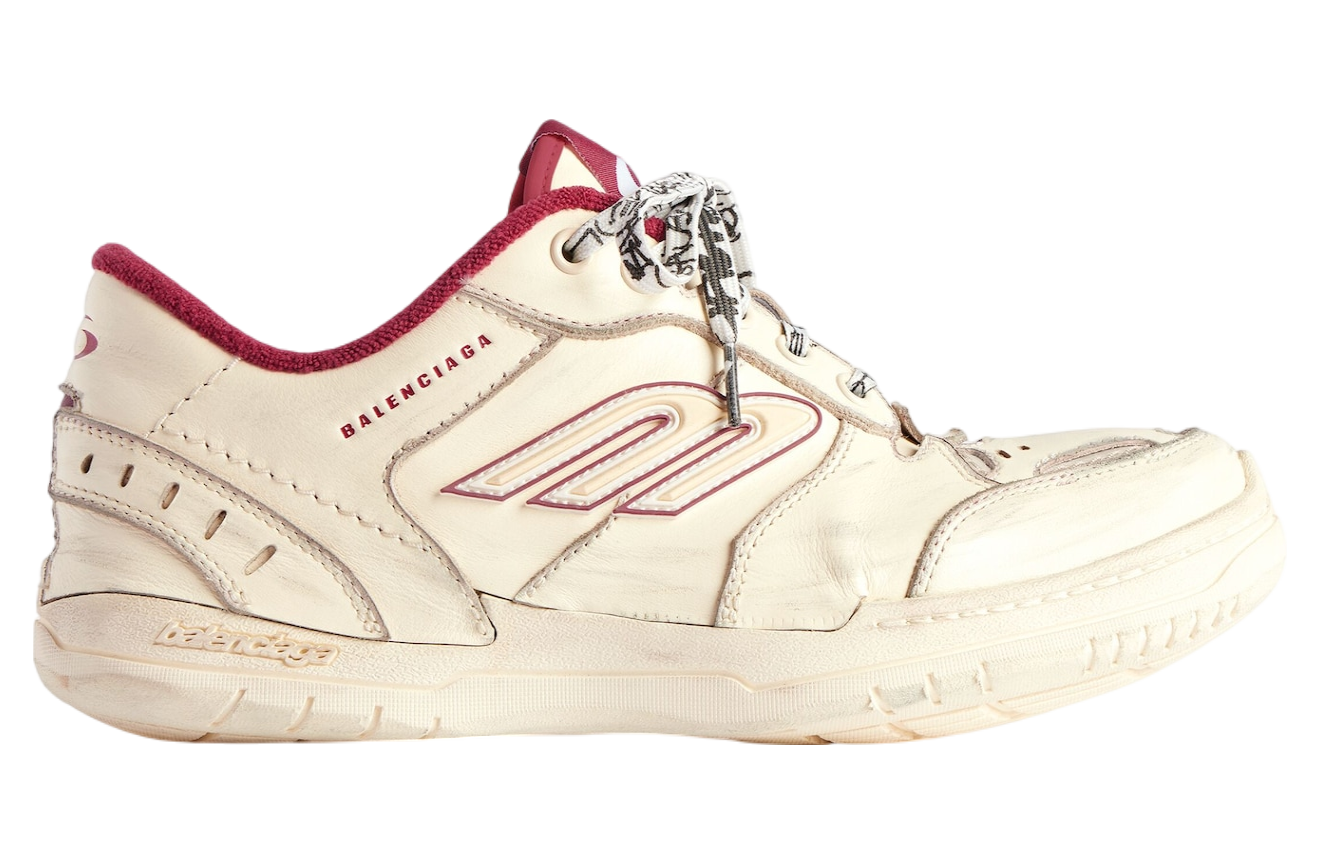 Balenciaga Hamptons Medium Worn-Out Off White / Red