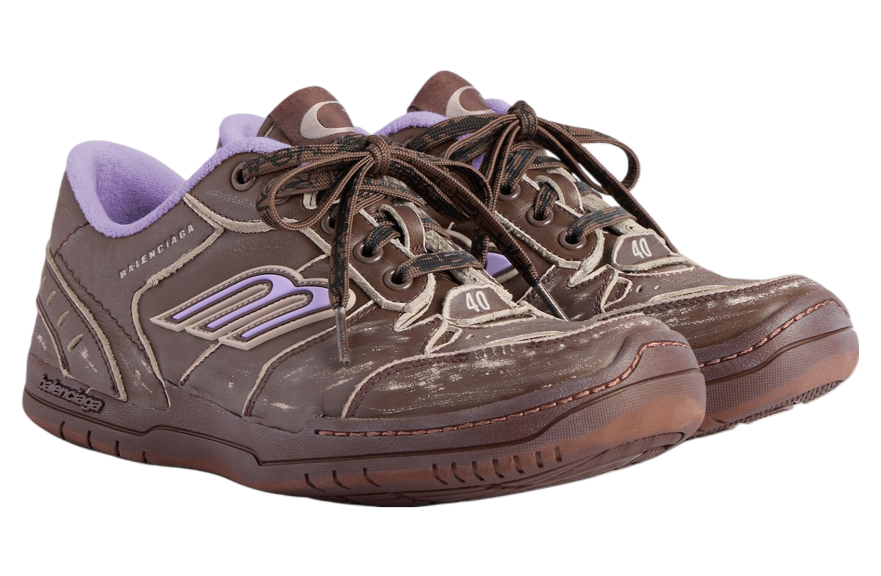 Balenciaga Hamptons Medium Worn-Out WMNS Brown / Lilac