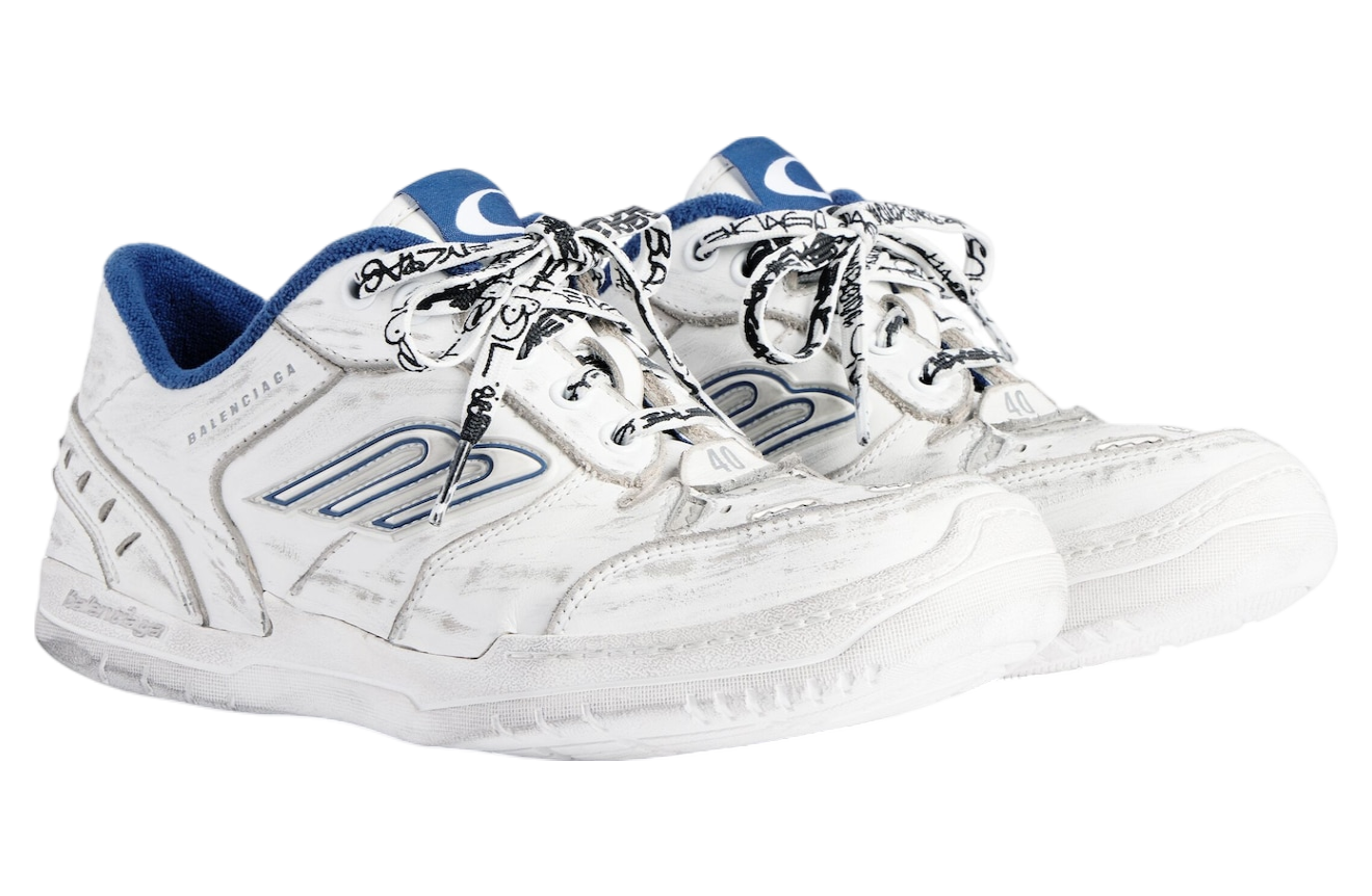 Balenciaga Hamptons Worn-Out White / Dark Blue