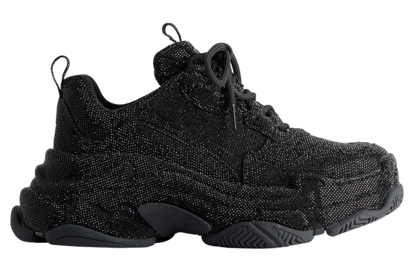 Balenciaga Triple S With Rhinestones Black
